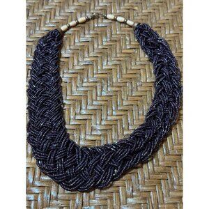 Marks And Spencer Beaded Statement Necklace Braided